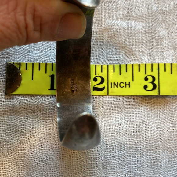 SIAM STERLING SILVER DOME AND WIRE CUFF BRACELET - Picture 7 of 7